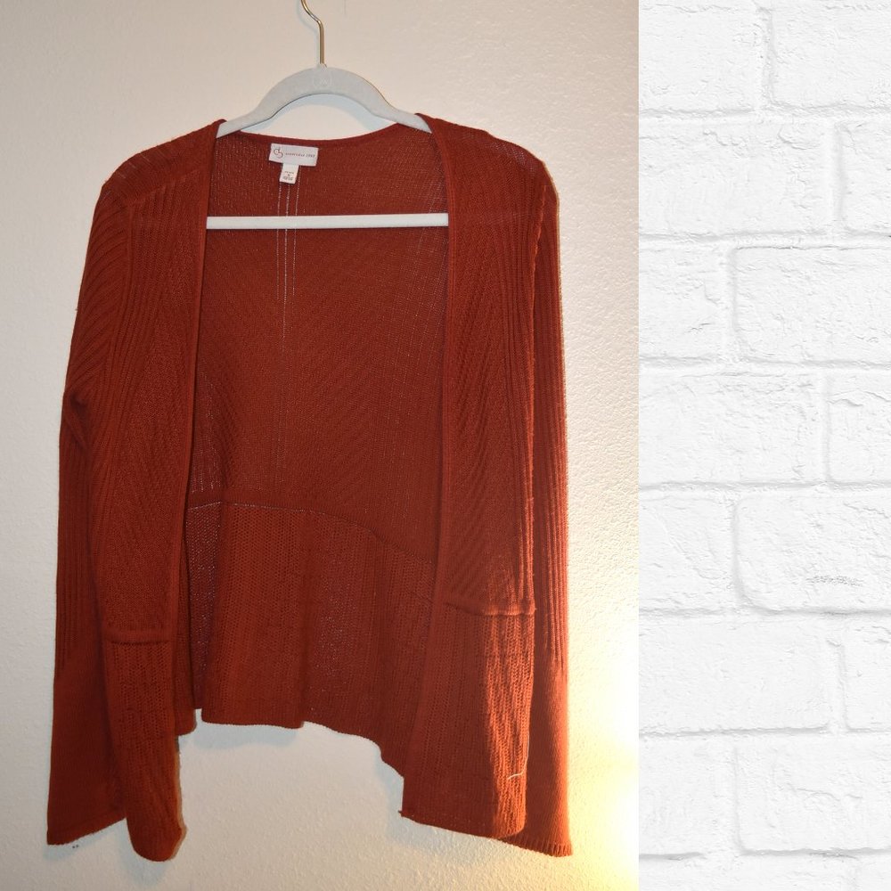 Established Burnt Umber Cardigan Sweater with bell